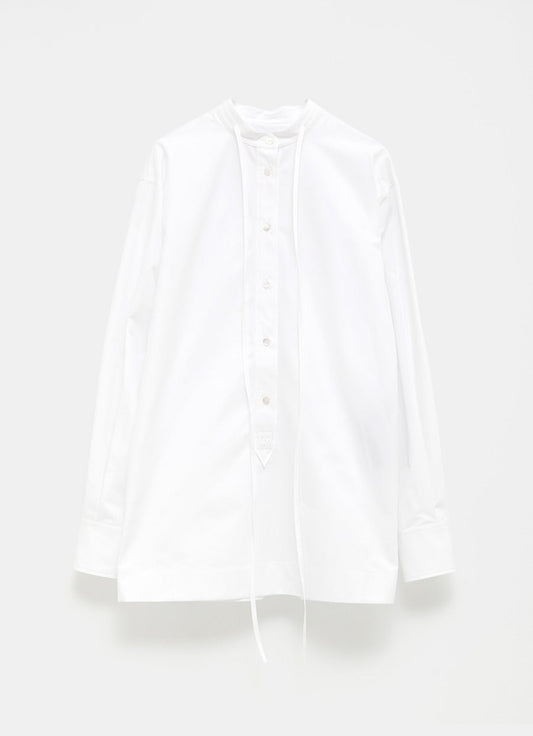 Cotton Poplin Shirt with Embroidery