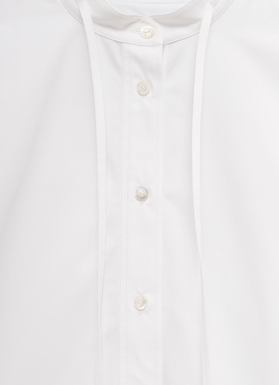 Cotton Poplin Shirt with Embroidery