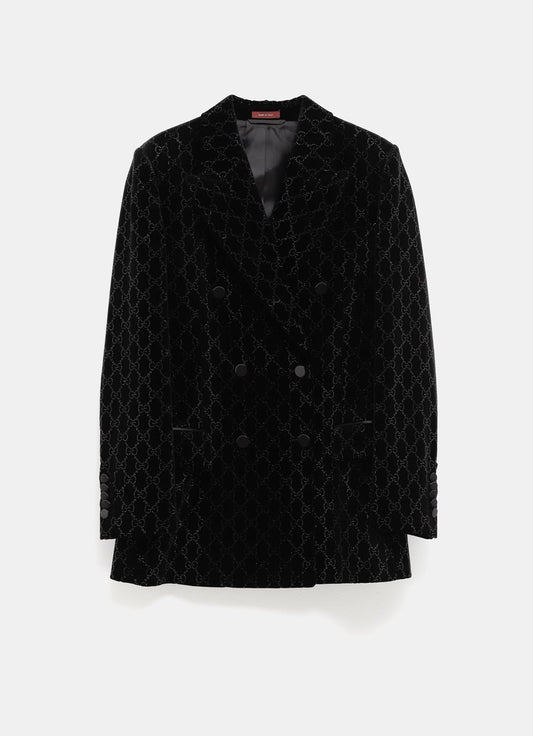 GG Strass Velvet Tailored Jacket
