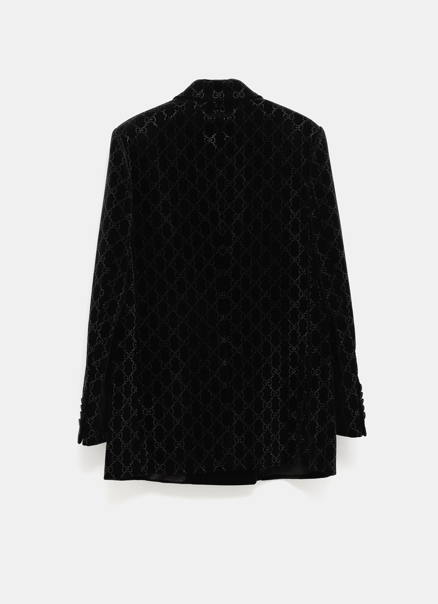 GG Strass Velvet Tailored Jacket