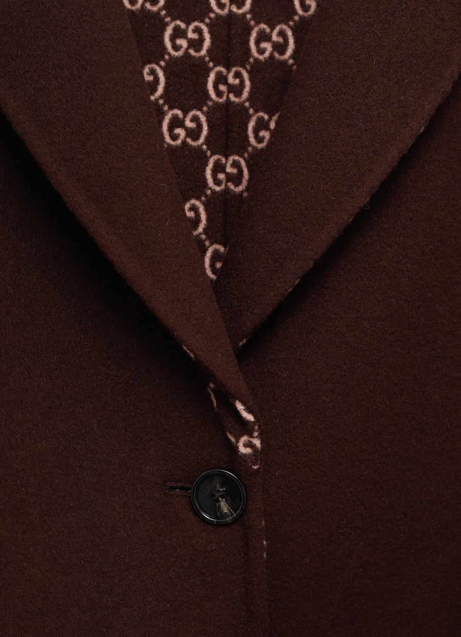 Reversible Single Breasted GG Coat