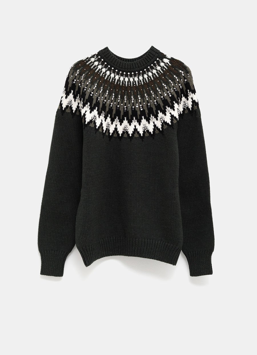 Norwegian Wool Jacquard Sweater