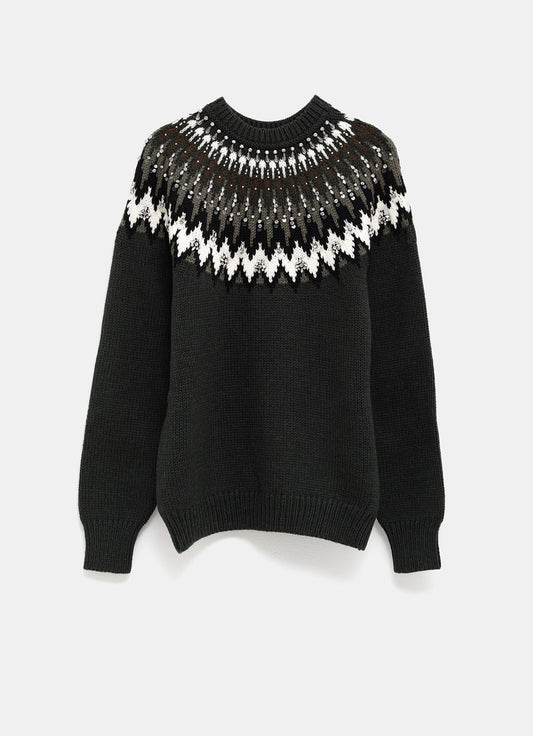 Norwegian Wool Jacquard Sweater