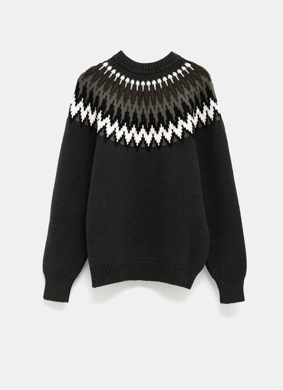 Norwegian Wool Jacquard Sweater