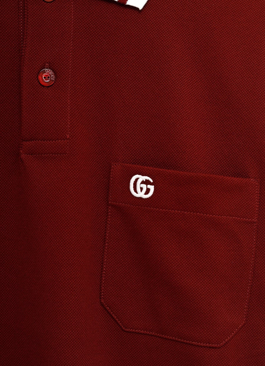 Piquet Polo Shirt with GG for Men