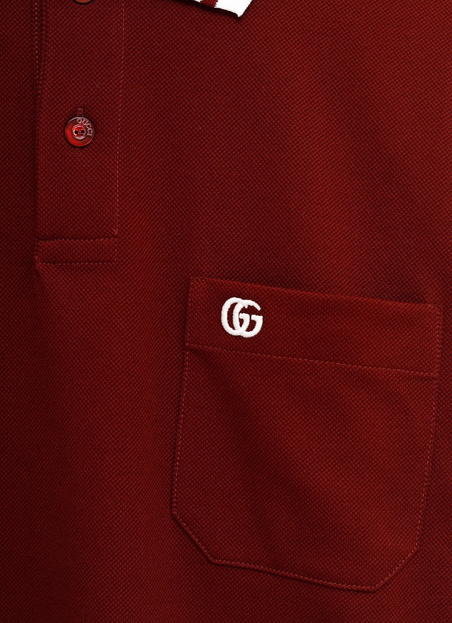 Piquet Polo Shirt with GG for Men