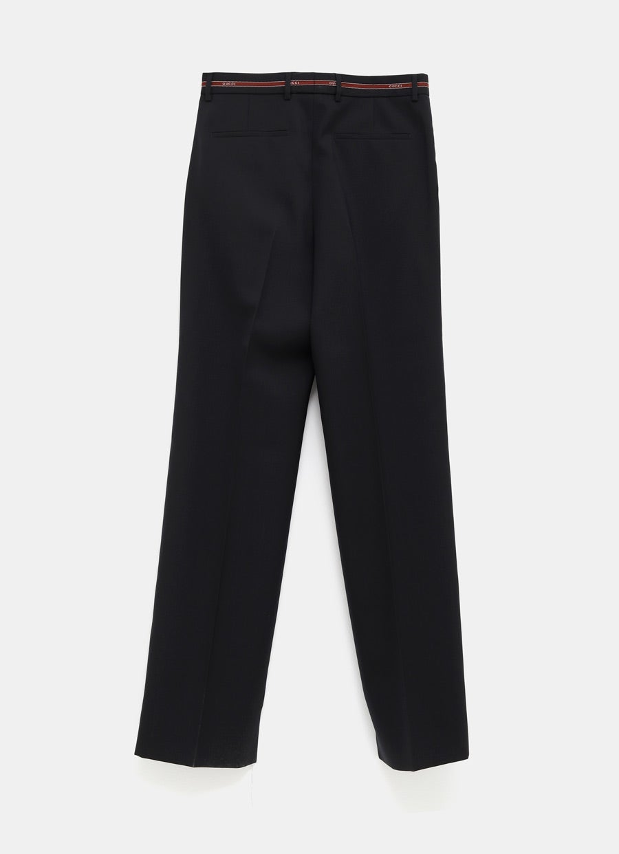Wool Pant with Selvedge Detail for Men