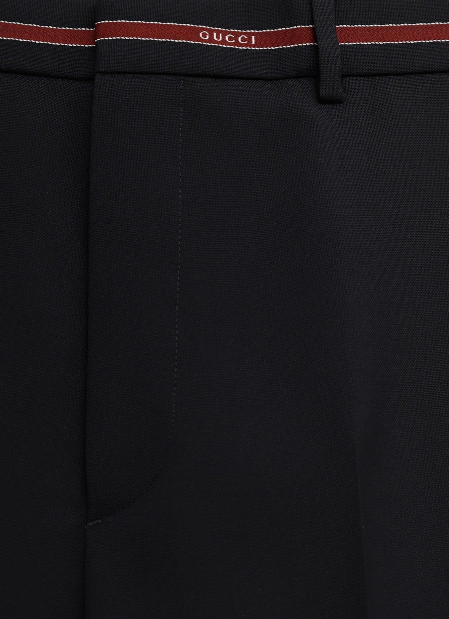 Wool Pant with Selvedge Detail for Men