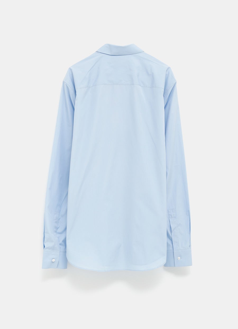 Cotton Poplin Shirt with Embroidery for Men