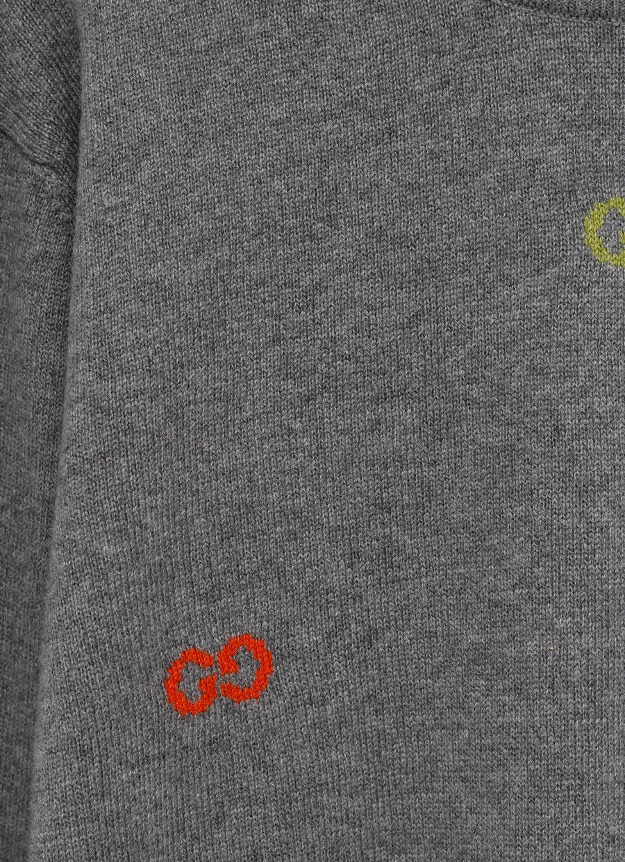 Cashmere Wool Sweater with Jacquard GG for Men