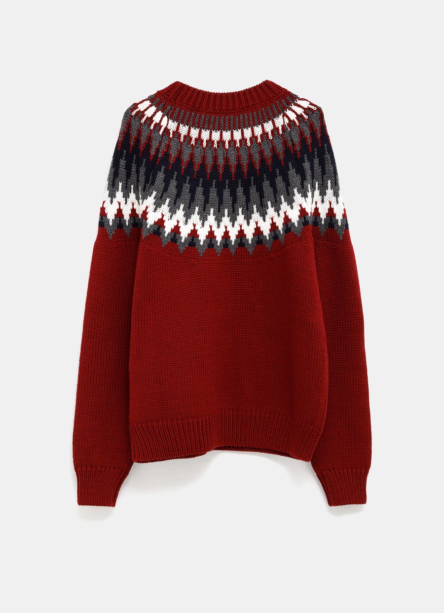 Chunky Wool Knit Sweater for Men