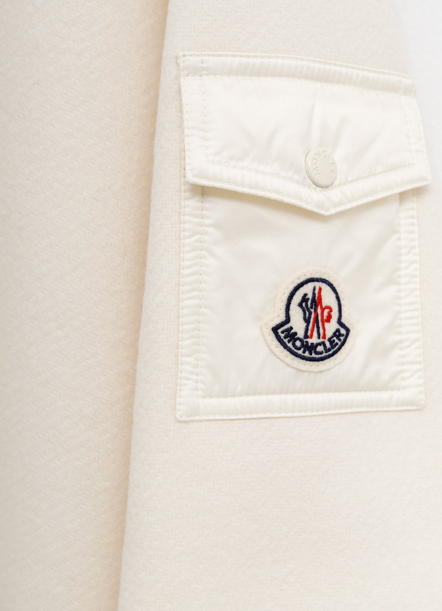 Wool Hooded Zip-up Cape for Women