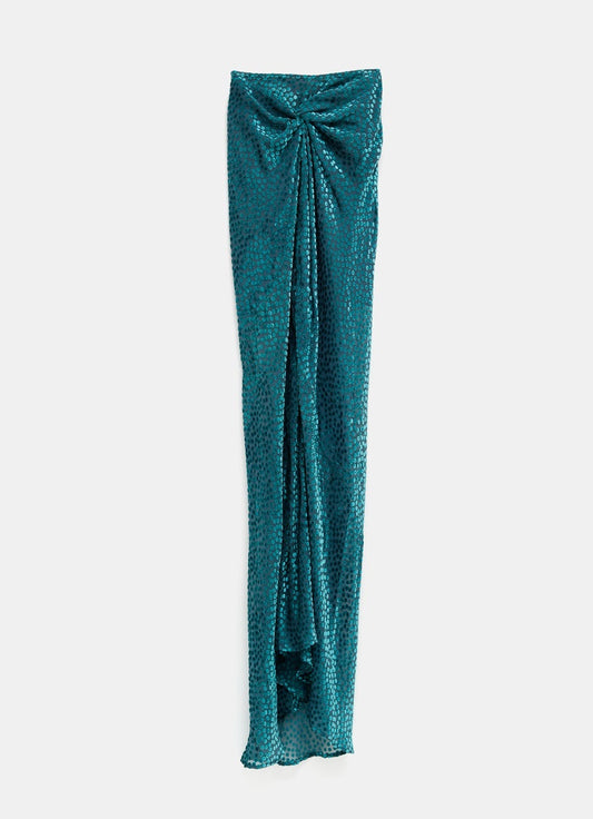 Velvet Polka Dot Maxi Skirt