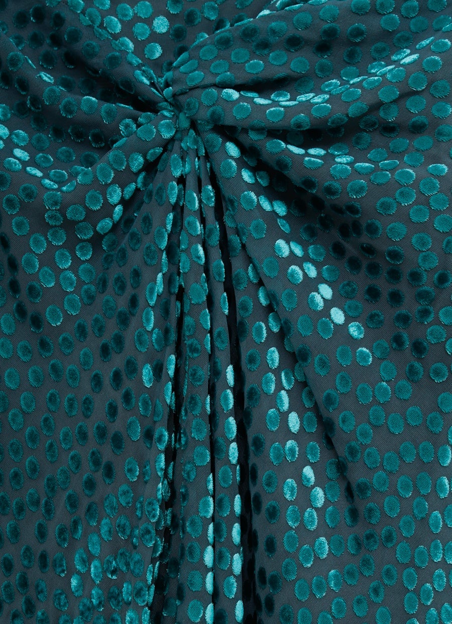 Velvet Polka Dot Maxi Skirt