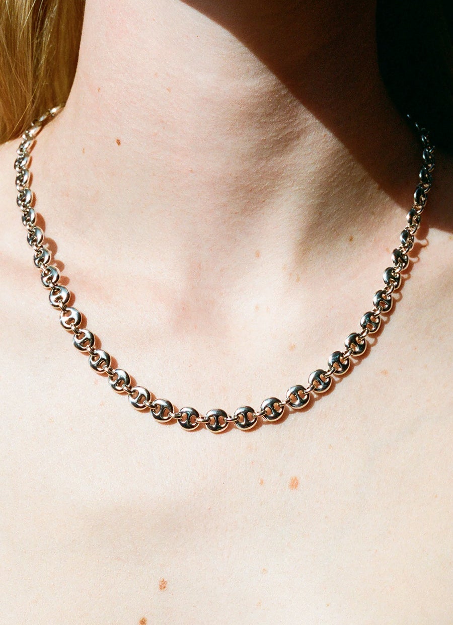 Small Circle Link Necklace