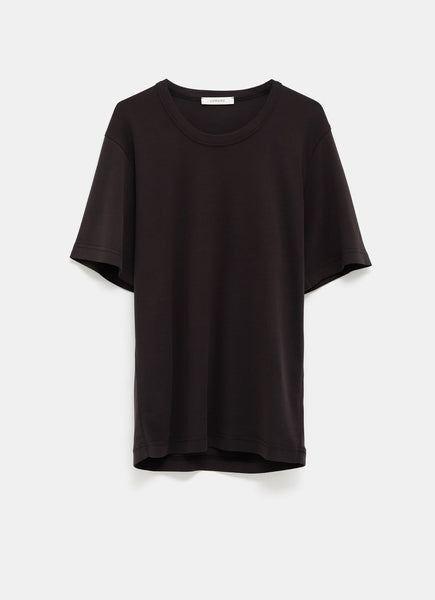 Tシャツ・カットソー LEMAIRE TO1146.LJ1016 Shirts LEMAIRE Rib Knit Short Sleeve T-Shirt Light Cream TO1146