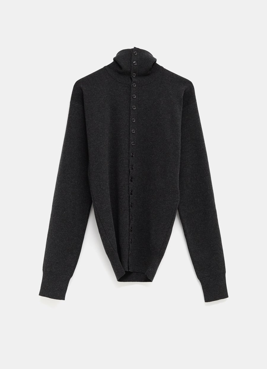 Buttoned Fitted Cardigan