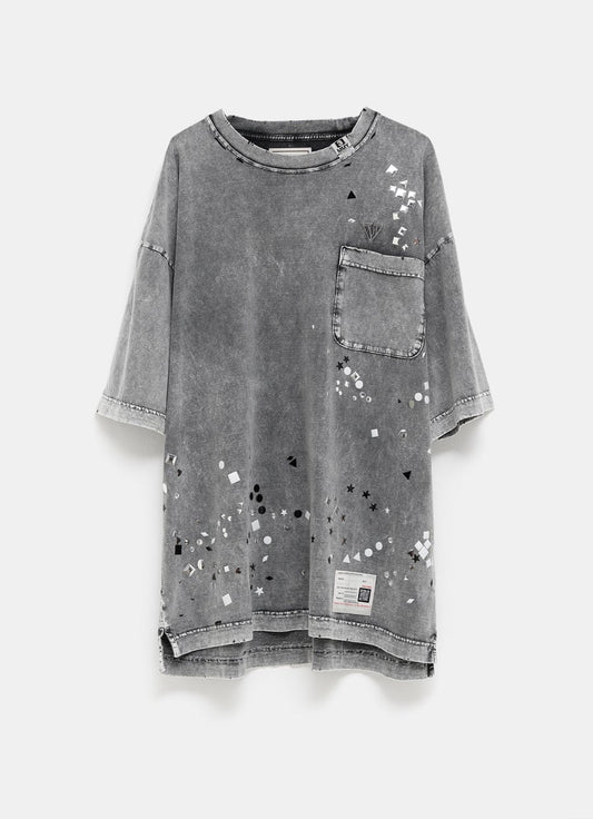 Embellished Bleached T-shirt for Men