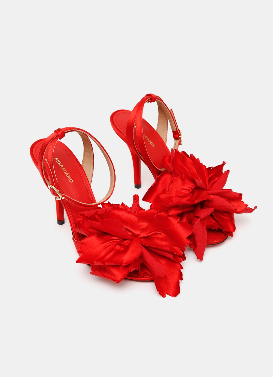 Flower Embellished Heels