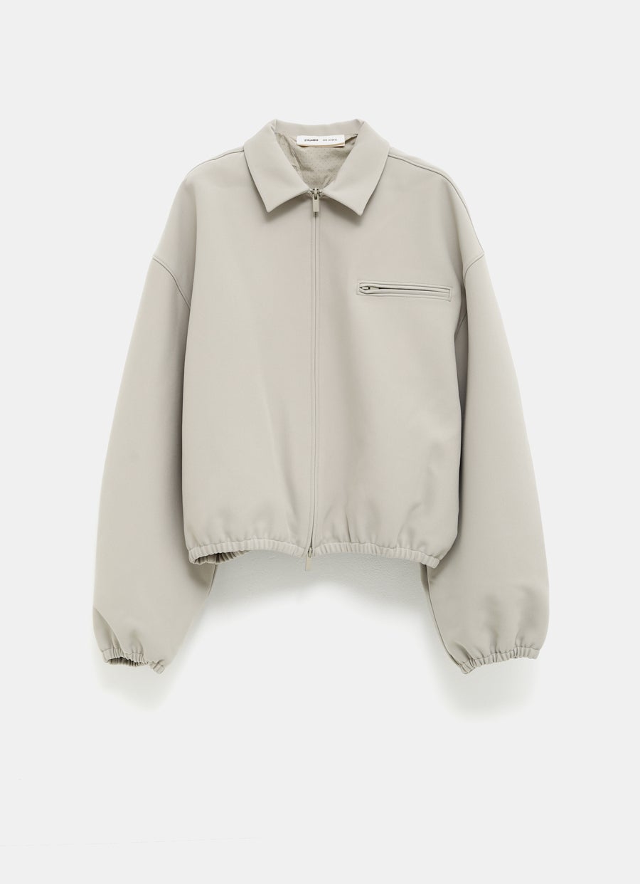 Bonded Canvas Zip-Up Jacket