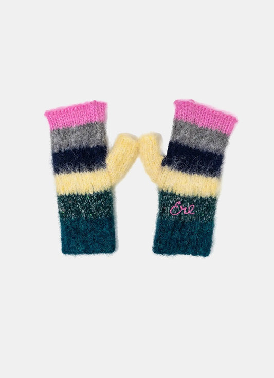Striped Alpaca Mittens