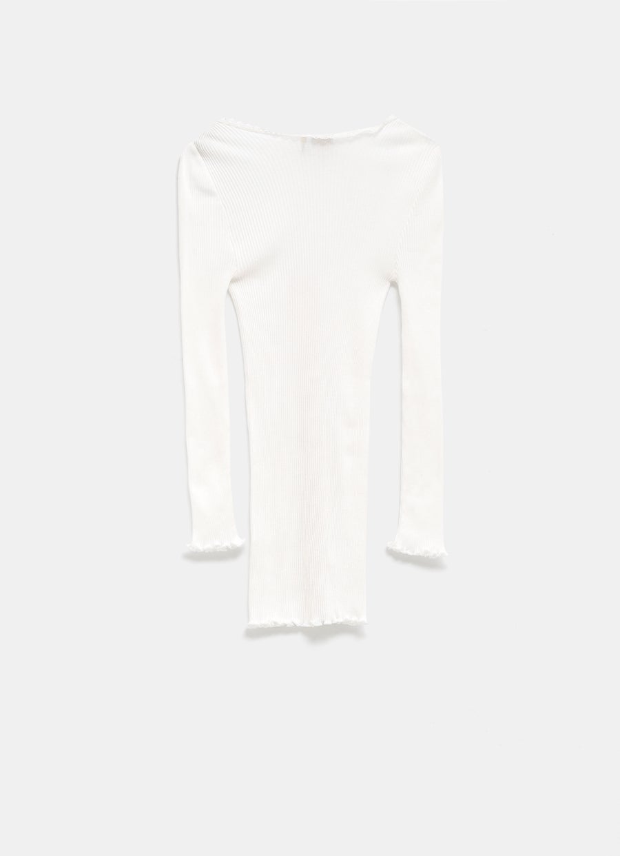Scoop-Neck Fitted Cardigan