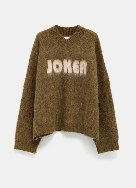 Brushed Mohair V-Neck Jumper