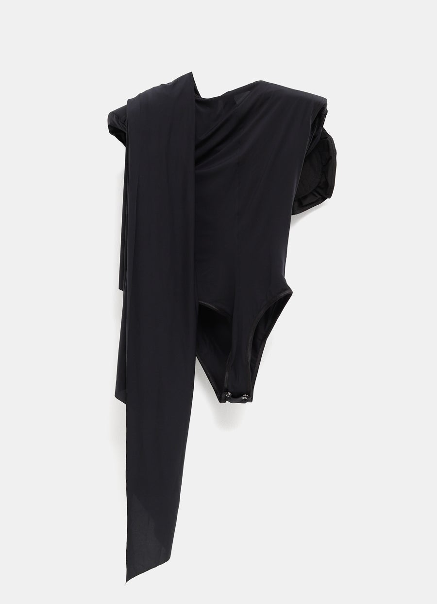 Shoulder Pad Draped Leotard
