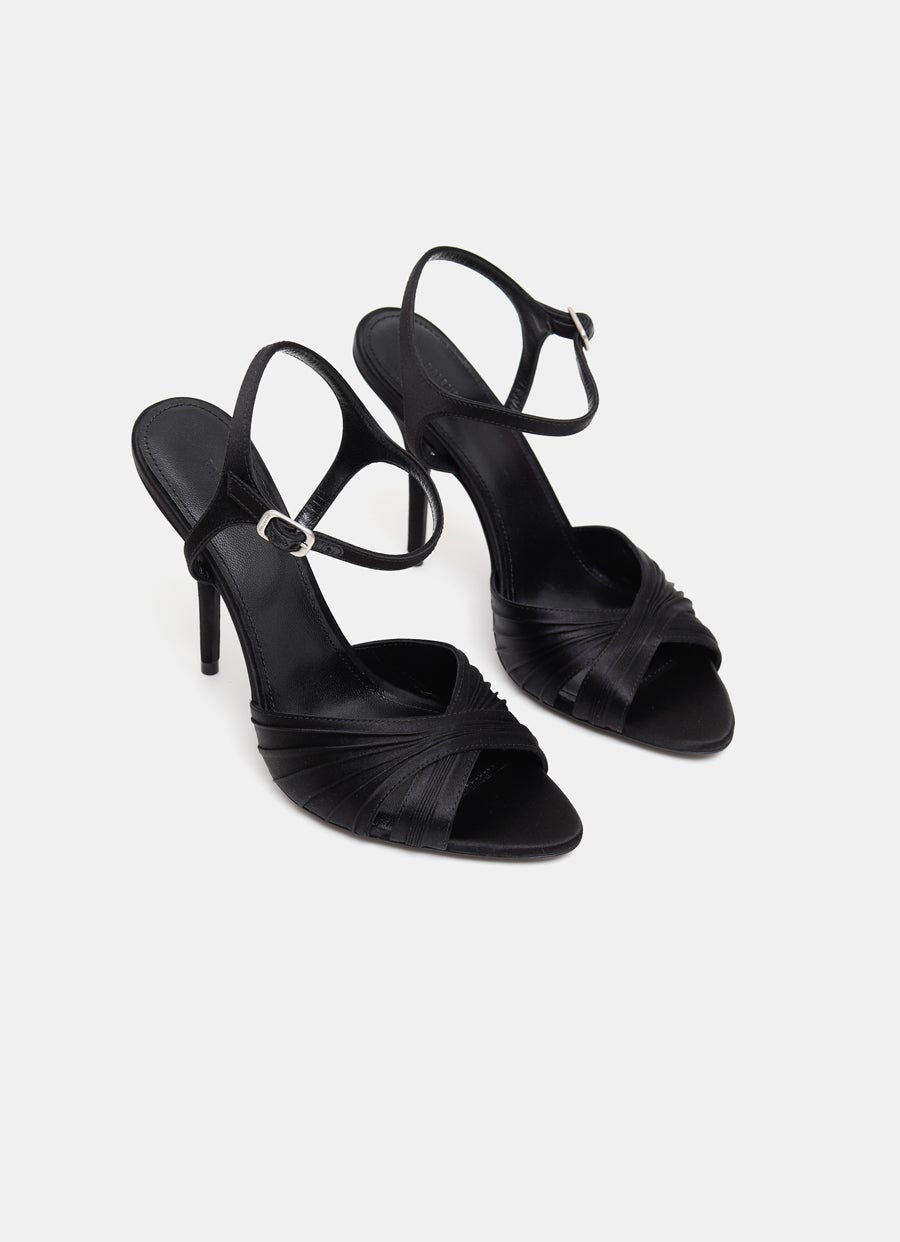 Dynas Plisse Heeled Sandal
