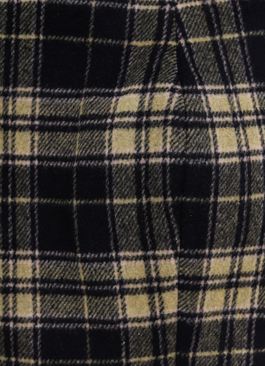 Padded Tartan Mini Skirt