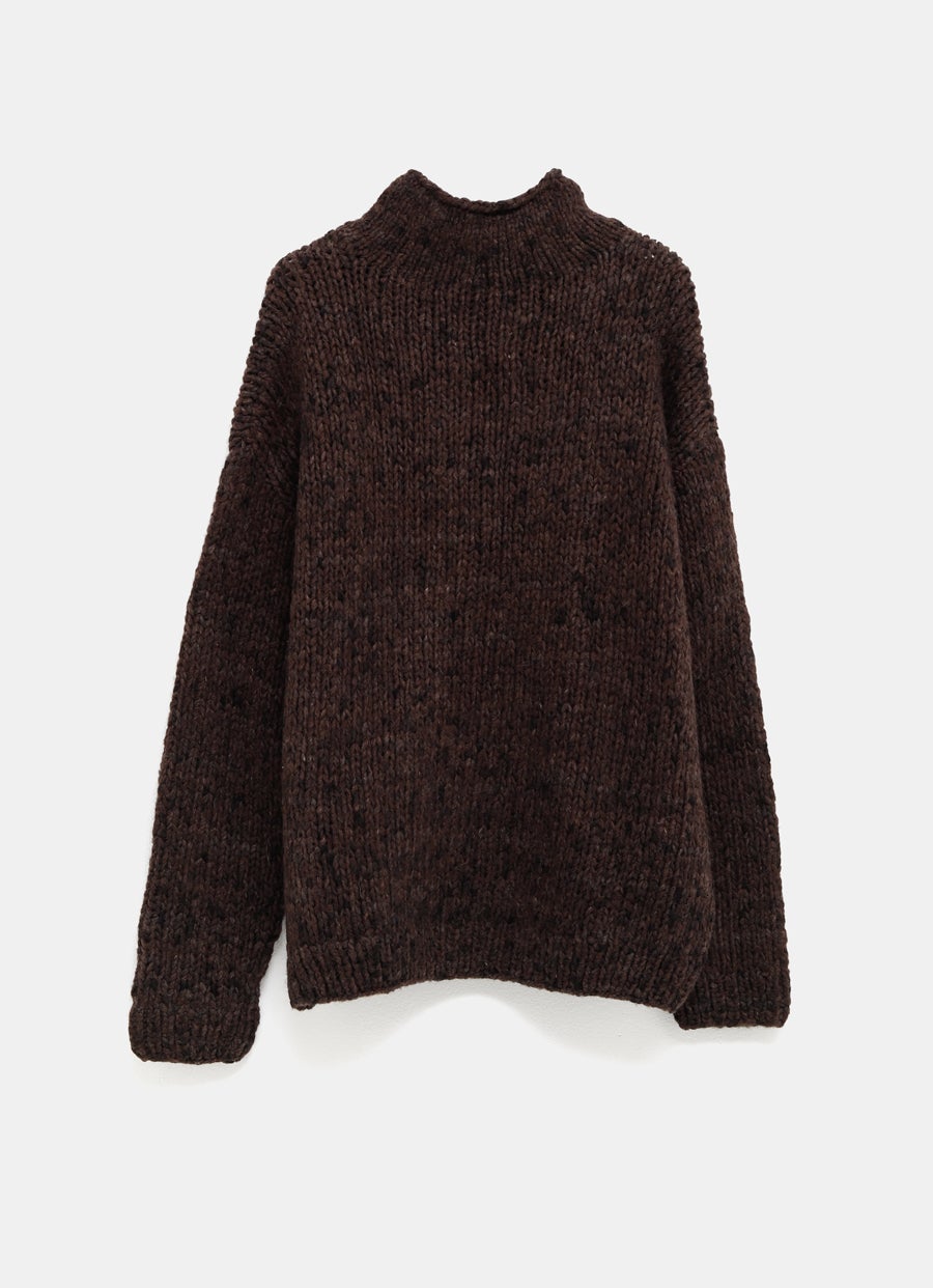 Handknit Paint Rollneck