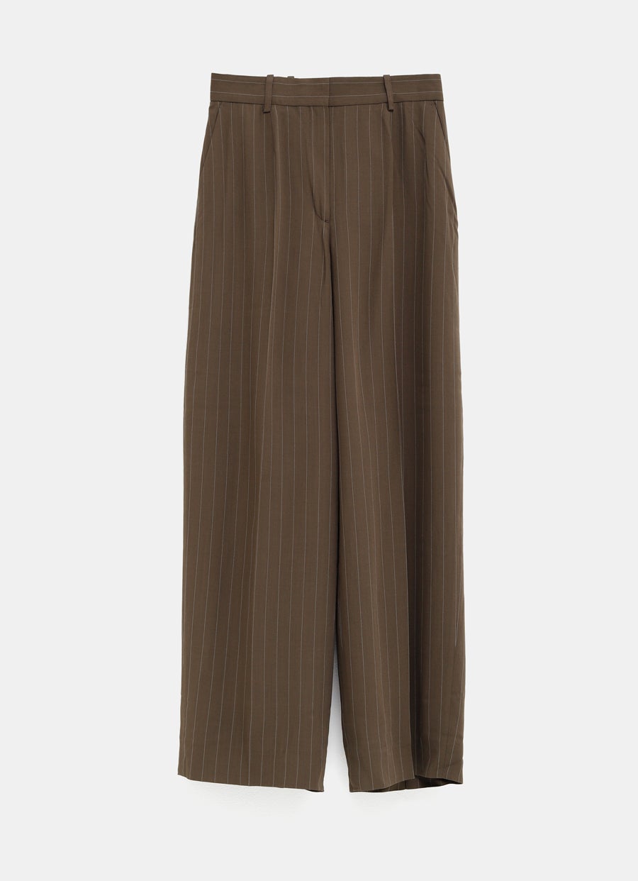 Wide Pinstriped Trousers