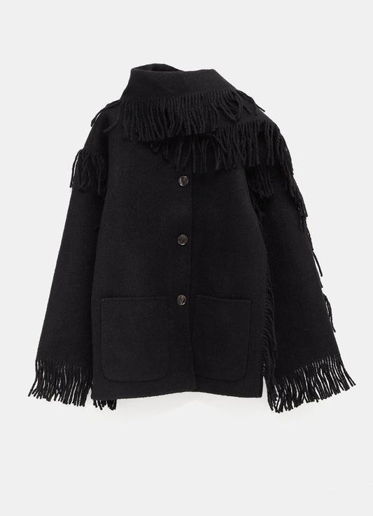 Fringed Scarf Jacket