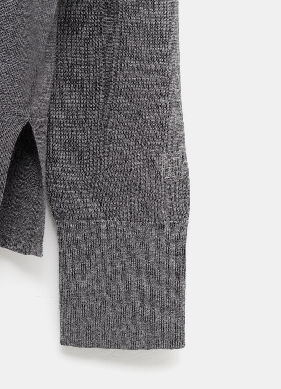 Crew-Neck Wool Silk Sweater