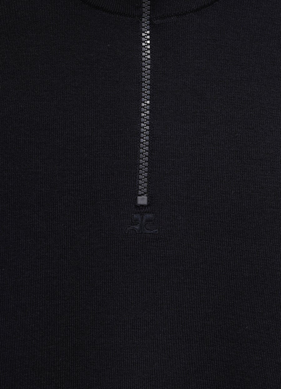 Zip Mock Neck Sweater