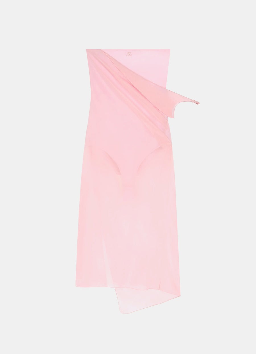 Draped Jersey Bustier Dress