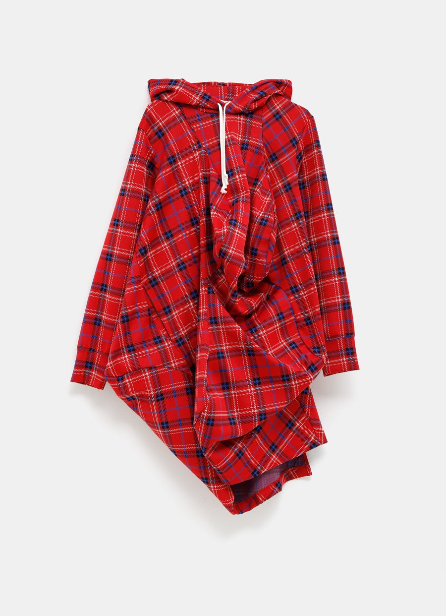 Curved Hooded Top