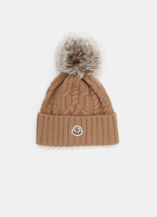 Wool Beanie with PomPom for Women