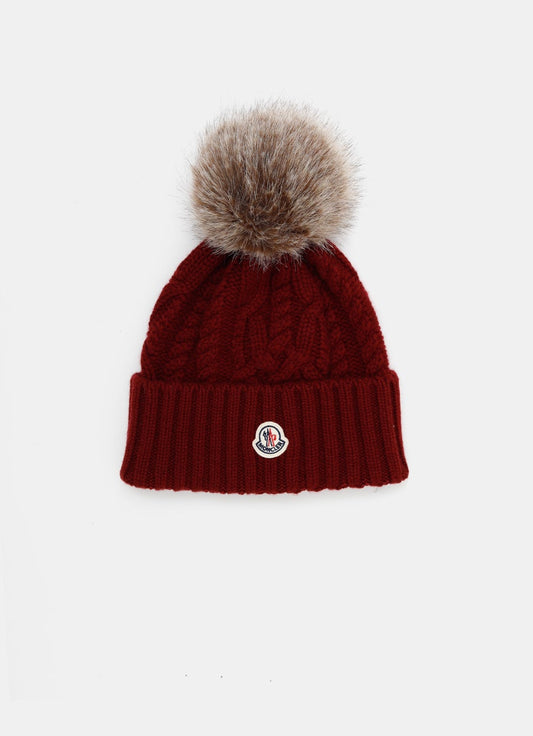 Wool Beanie with PomPom for Women