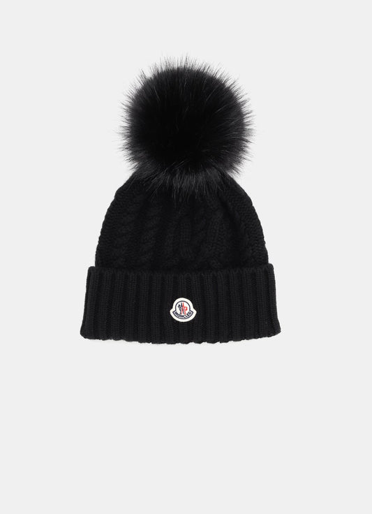 Wool Beanie with PomPom for Women