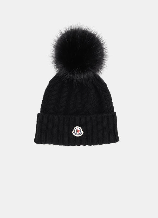 Wool Beanie with PomPom for Women