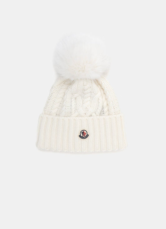 Wool Beanie with PomPom for Women