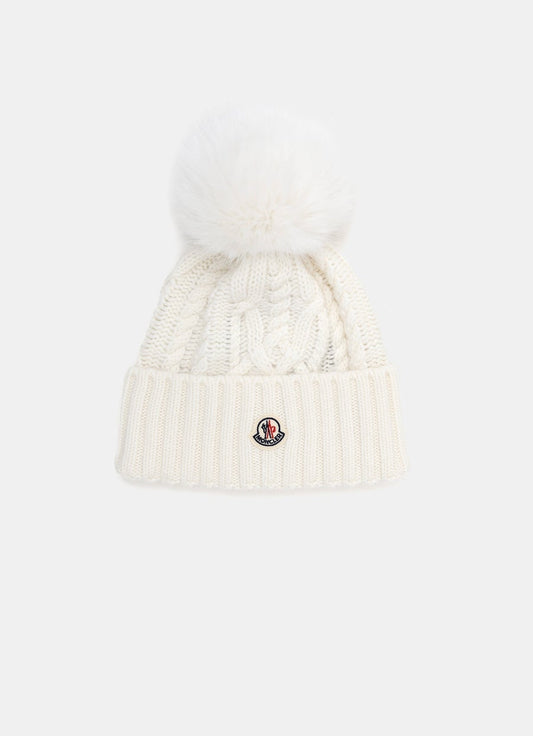 Wool Beanie with PomPom for Women