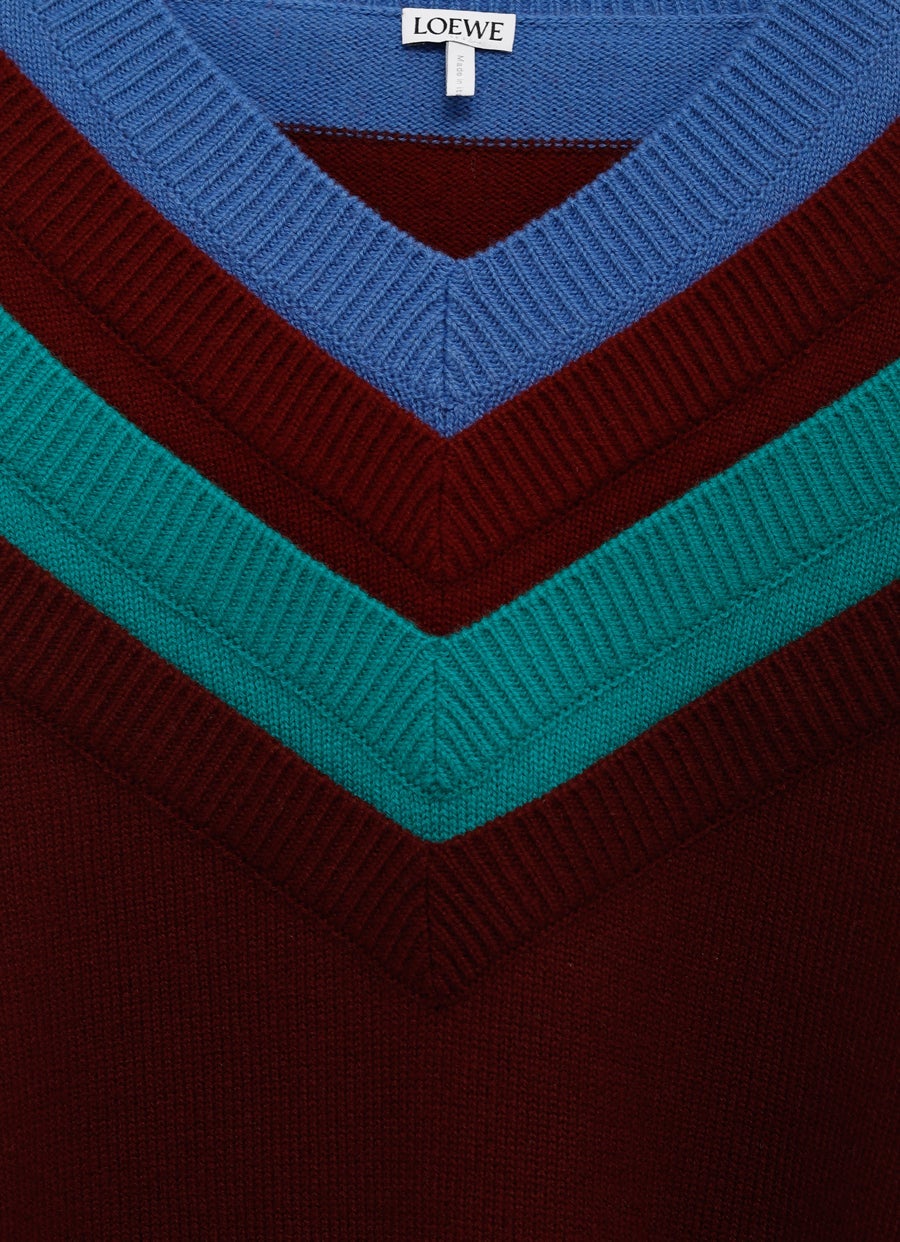 Multicolor V-neck Sweater